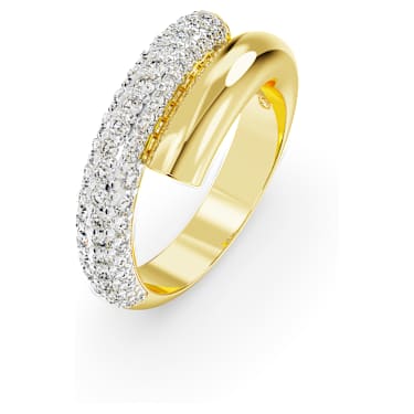 Anel Dextera, Branco, Acabamento em ouro de 18 quilates - Swarovski, 5668813