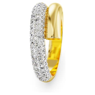 Anel Dextera, Branco, Acabamento em ouro de 18 quilates - Swarovski, 5668813