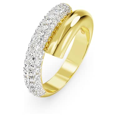 Dextera Yüzük, Beyaz, 18k altın rengi yüzey | Swarovski