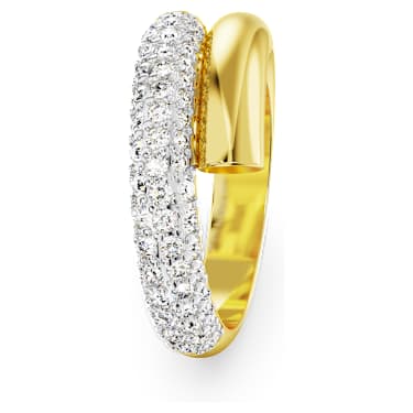 Dextera ring, White, Gold-tone plated - Swarovski, 5668814