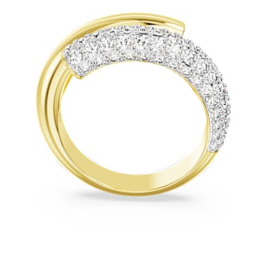 Dextera gyűrű, Fehér, 18 kt-os aranybevonat - Swarovski, 5668814