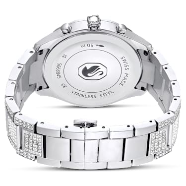 Dextera Lux watch, Swiss Made, Metal bracelet, Silver tone, Stainless Steel - Swarovski, 5668845