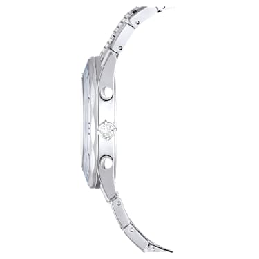 Dextera Lux watch, Swiss Made, Metal bracelet, Silver tone, Stainless Steel - Swarovski, 5668845