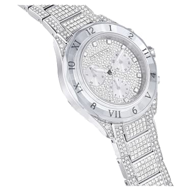 Dextera Lux watch, Swiss Made, Metal bracelet, Silver tone, Stainless Steel - Swarovski, 5668845