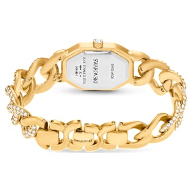 Dextera Chain 手錶, 瑞士製造, 水晶錶鏈, 金色, 金色潤飾 - Swarovski, 5668854