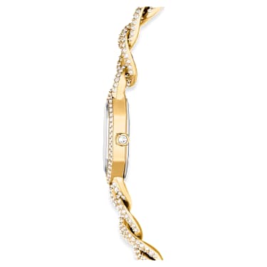 Dextera Chain 手錶, 瑞士製造, 水晶錶鏈, 金色, 金色潤飾 - Swarovski, 5668854