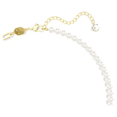 Colgante Teddy, Perla de cristal, Oso, Multicolor, Baño tono oro - Swarovski, 5669162