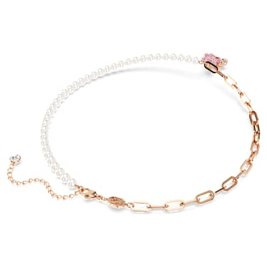Pendente Teddy, Crystal Pearl, Orso, Rosa, Placcato color oro rosa - Swarovski, 5669166