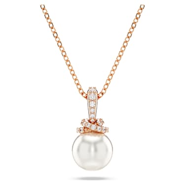 Pendente Originally, Crystal Pearl, Bianco, Placcato color oro rosa - Swarovski, 5669523