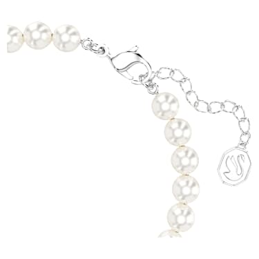 Swarovski Remix Collection สร้อยข้อมือแบบstrand, มุกคริสตัล, สีขาว, เคลือบโรเดียม - Swarovski, 5669529