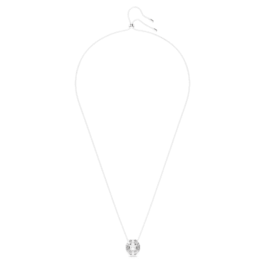 Mesmera pendant, Octagon cut, Large, White, Rhodium plated | Swarovski