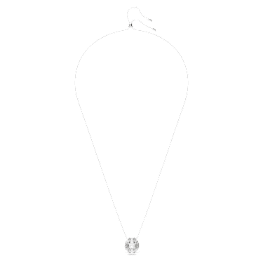 Mesmera pendant, Octagon cut, Large, White, Rhodium plated | Swarovski