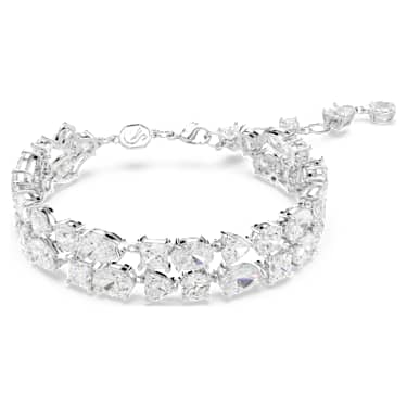Mesmera 브레이슬릿, 믹스 컷, 화이트, 로듐 플래팅 - Swarovski, 5669927