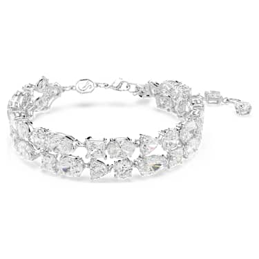 swarovski スワロフスキー Mesmeraブレスレット Pulsera Mesmera, Tallas mixtas, Blanca, Baño de rodio | Swarovski
