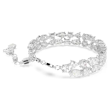 Mesmera 브레이슬릿, 믹스 컷, 화이트, 로듐 플래팅 - Swarovski, 5669927