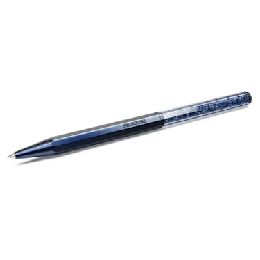 Crystalline ballpoint pen, Octagon shape, Blue, Blue lacquered - Swarovski, 5669933