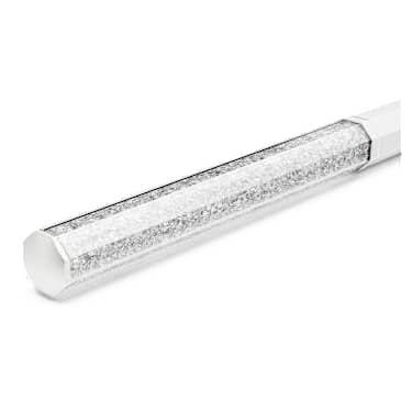 Kemični svinčnik Crystalline, Osemkotna oblika, Belo, Bela lakirana - Swarovski, 5670198