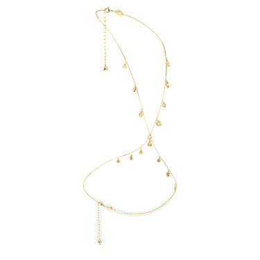 Imber body chain, Mixed cuts, White, Gold-tone plated - Swarovski, 5670555