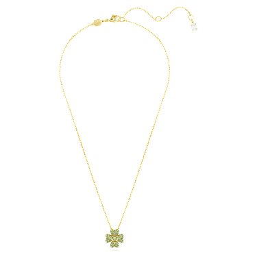 Idyllia 链坠, 幸运草, 绿色, 金色饰面 - Swarovski, 5671144