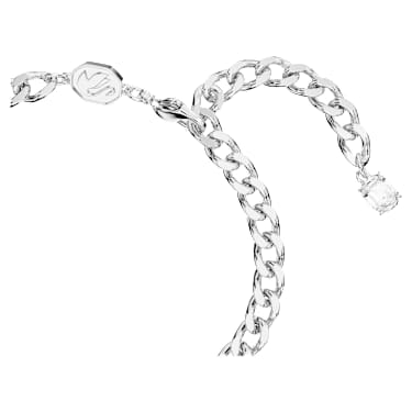 Pulseira Imber, Combinação de lapidações, Branca, Lacado a ródio - Swarovski, 5671184