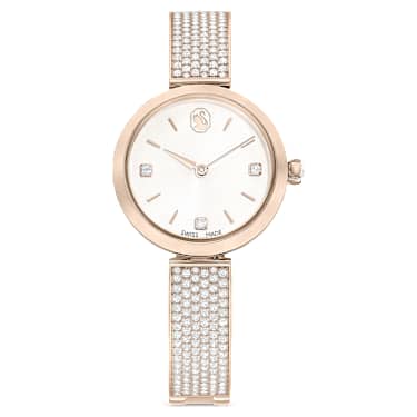 Reloj Illumina, Fabricado en Suiza, Brazalete de metal, Tono dorado, Acabado tono oro champán - Swarovski, 5671196