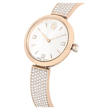 Orologio Illumina, Fabbricato in Svizzera, Bracciale di metallo, Tono dorato, Finitura in tonalità champagne dorato - Swarovski, 5671196