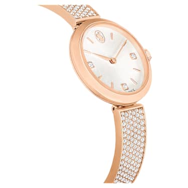 Relógio Illumina, Fabrico suíço, Pulseira de metal, Tom ouro rosa, Acabamento em rosa dourado - Swarovski, 5671202