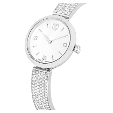 Illumina watch, Swiss Made, Metal bracelet, Silver tone, Stainless steel - Swarovski, 5671205
