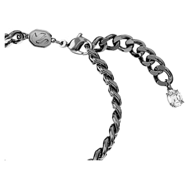 Bracelet Millenia, Taille octogonale, Bleu, Métal plaqué ruthénium - Swarovski, 5671250