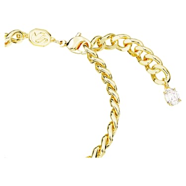Millenia bracelet, Octagon cut, Green, Gold-tone plated - Swarovski, 5671581