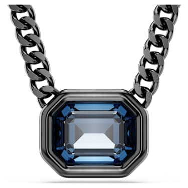 Imber 链坠, 八角形切割, 蓝色, 镀钌 - Swarovski, 5671582