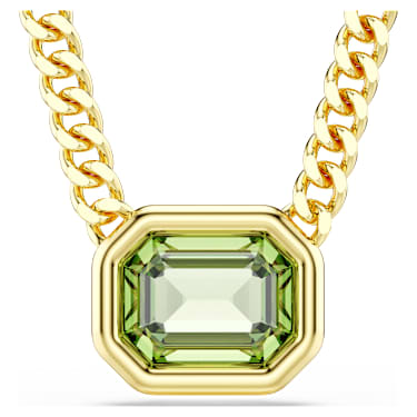 Imber Anhänger, Oktagon-Schliff, Grün, Goldlegierungsschicht - Swarovski, 5671583