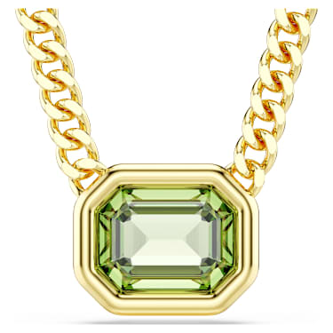 Imber Anhänger, Oktagon-Schliff, Grün, Goldlegierungsschicht - Swarovski, 5671583
