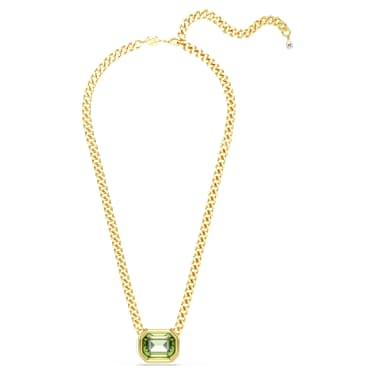 Imber Anhänger, Oktagon-Schliff, Grün, Goldlegierungsschicht - Swarovski, 5671583