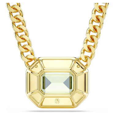 Imber Anhänger, Oktagon-Schliff, Grün, Goldlegierungsschicht - Swarovski, 5671583