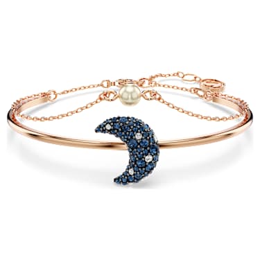 Luna 手镯, 月亮, 流光溢彩, 镀玫瑰金色调 - Swarovski, 5671586