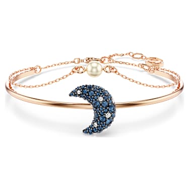 Luna 手镯, 月亮, 流光溢彩, 镀玫瑰金色调 - Swarovski, 5671586