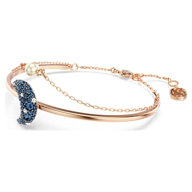 Swarovski gold bangle with crystals top