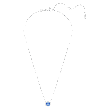 Una Angelic 네크리스, 오벌 컷, 블루, 로듐 플래팅 - Swarovski, 5671809