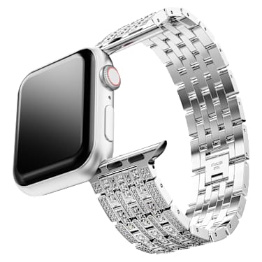 Sparkling 公主表带, 适用于 Apple Watch® 40 毫米 和 41 毫米, 银色, 不锈钢 - Swarovski, 5672167