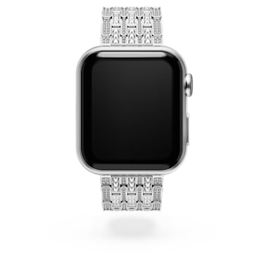 Sparkling princess strap, For Apple Watch® 40mm & 41mm, Silver tone, Stainless steel - Swarovski, 5672167