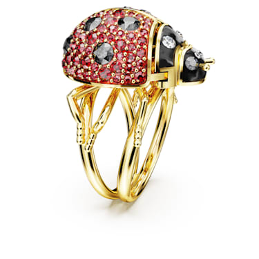 Swarovski Collier Sparkling Dance Ladybug, rouge, métal doré Bijou femme |  5521787