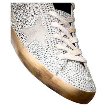 Golden Goose Super-Star sneakers, Women's, White | Swarovski