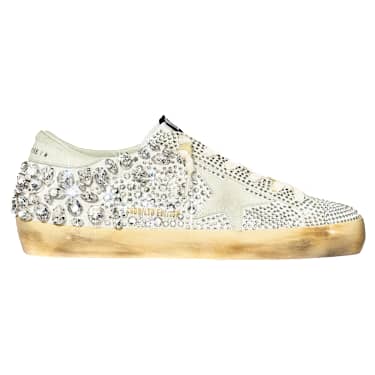 Golden Goose Super-Star 運動鞋, 男款, 白色 - Swarovski, 5672655