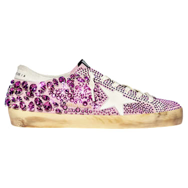 Golden Goose Super-Star 스니커즈, 남성, 핑크 - Swarovski, 5672660