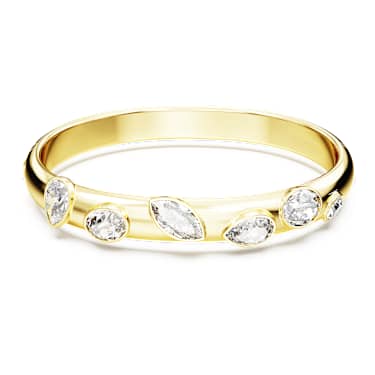 Bracelete Imber, Combinação de lapidações, Branca, Lacado a dourado - Swarovski, 5672669