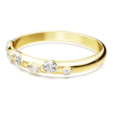 Bracelete Imber, Combinação de lapidações, Branca, Lacado a dourado - Swarovski, 5672669