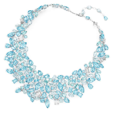 Collier Gema, Tailles variées, Bleu, Métal rhodié - Swarovski, 5672879