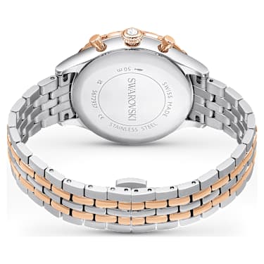 Octea Chrono 手錶, 瑞士製造, 金屬手鏈, 玫瑰金色調, 多種金屬潤飾 - Swarovski, 5672937