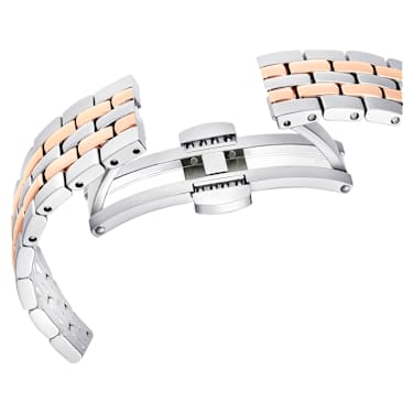 Ceas Octea Chrono, Fabricat în Elveția, Brățară de metal, Nuanță roz-aurie, Finisaj metalic mixt - Swarovski, 5672937